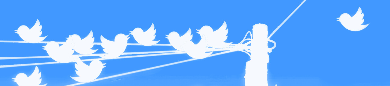 Twitter2 twitter birds on phone line illustration
