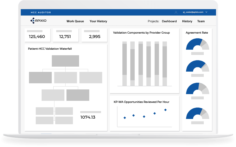 laptop-Auditor Laptop showing Apixio's data auditor dashboard