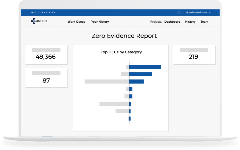 laptop-ZeroEvidence Laptop showing Apixio's Zero Evidence Report