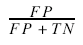 False Positive Rate Equation