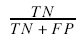 Specificity Equation