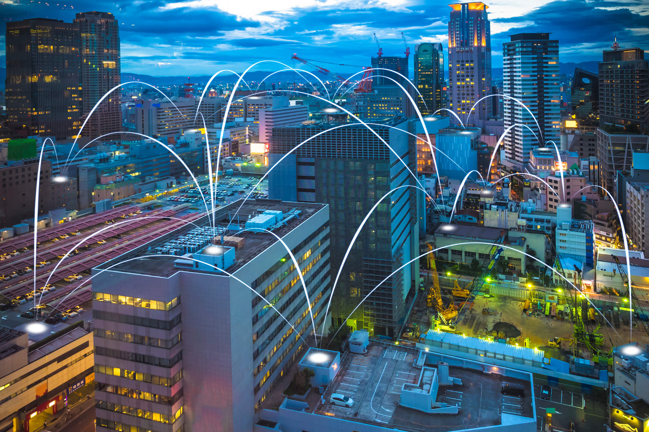 Futuristic Osaka electromagnetic signals